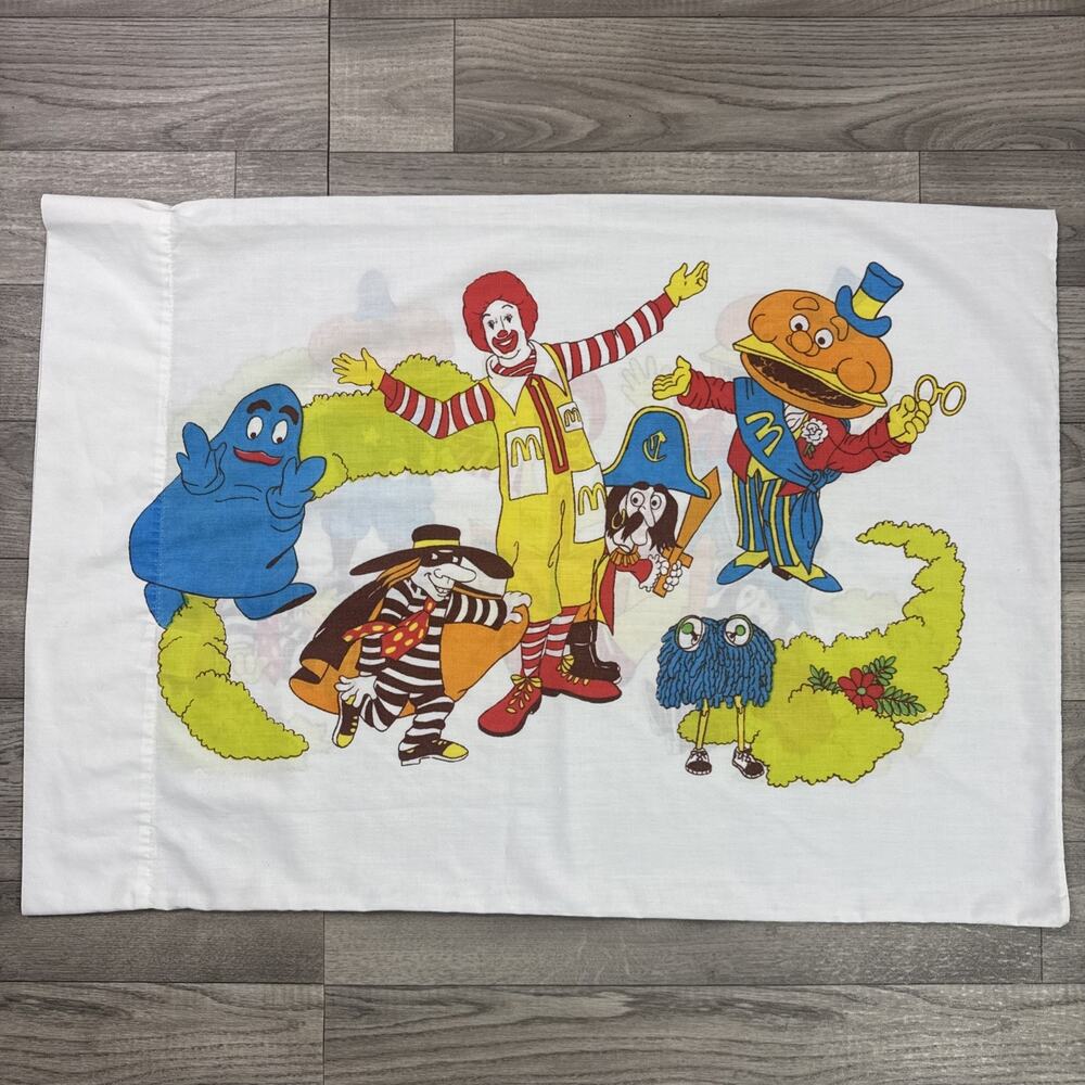 Vintage 1976 Ronald McDonald & Gang McDonaldland Pillow Case - Picture 6 of 7